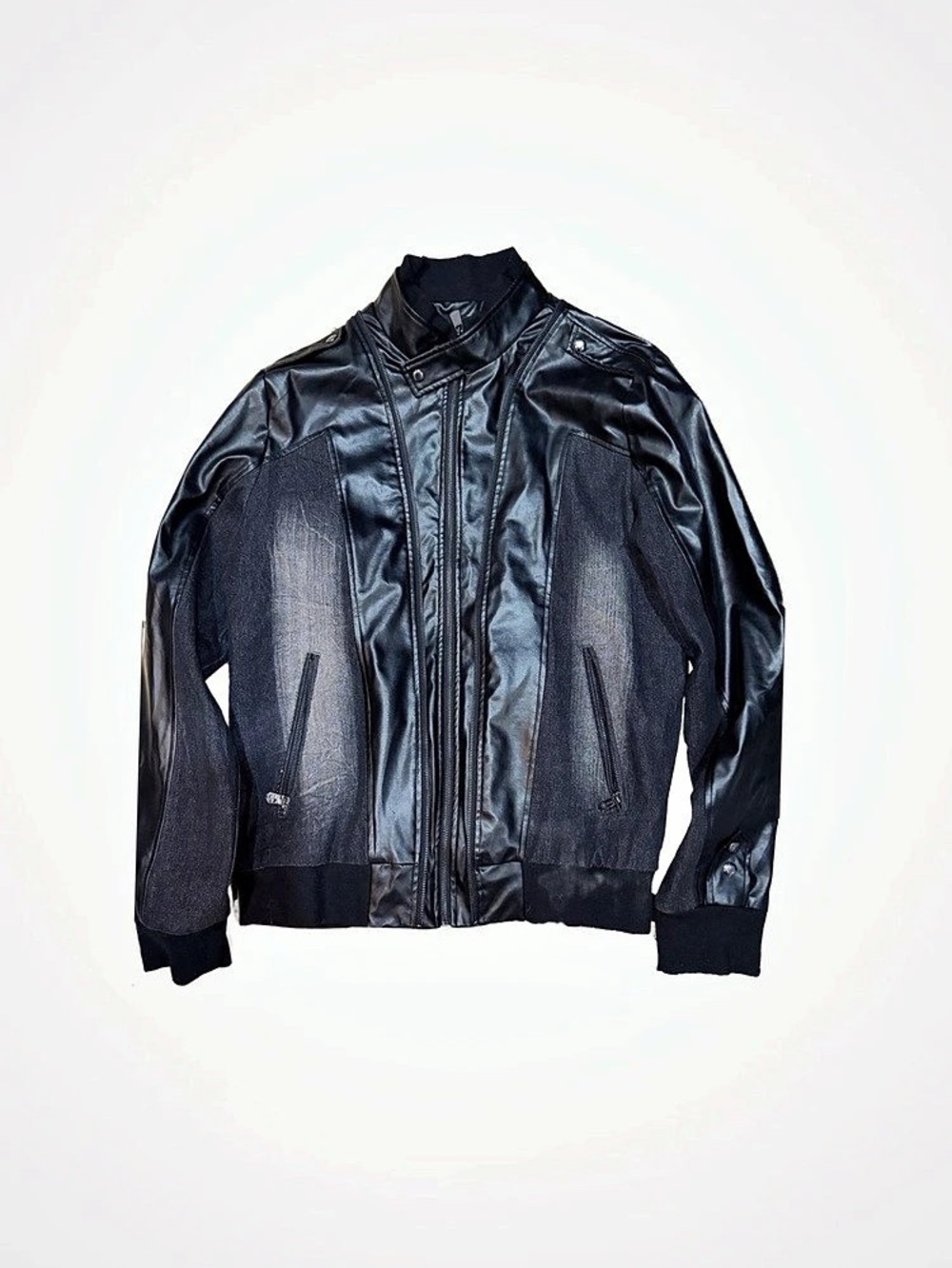 ROBERT
PHILLIPE Black Bomber Jacket Sz XL